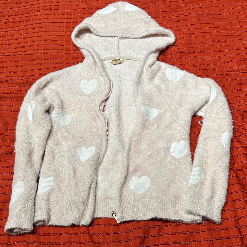 Cozy Heart Pattern Kids Jacket